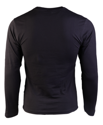 t-shirt uomo maniche lunghe 100% cotone NERO 