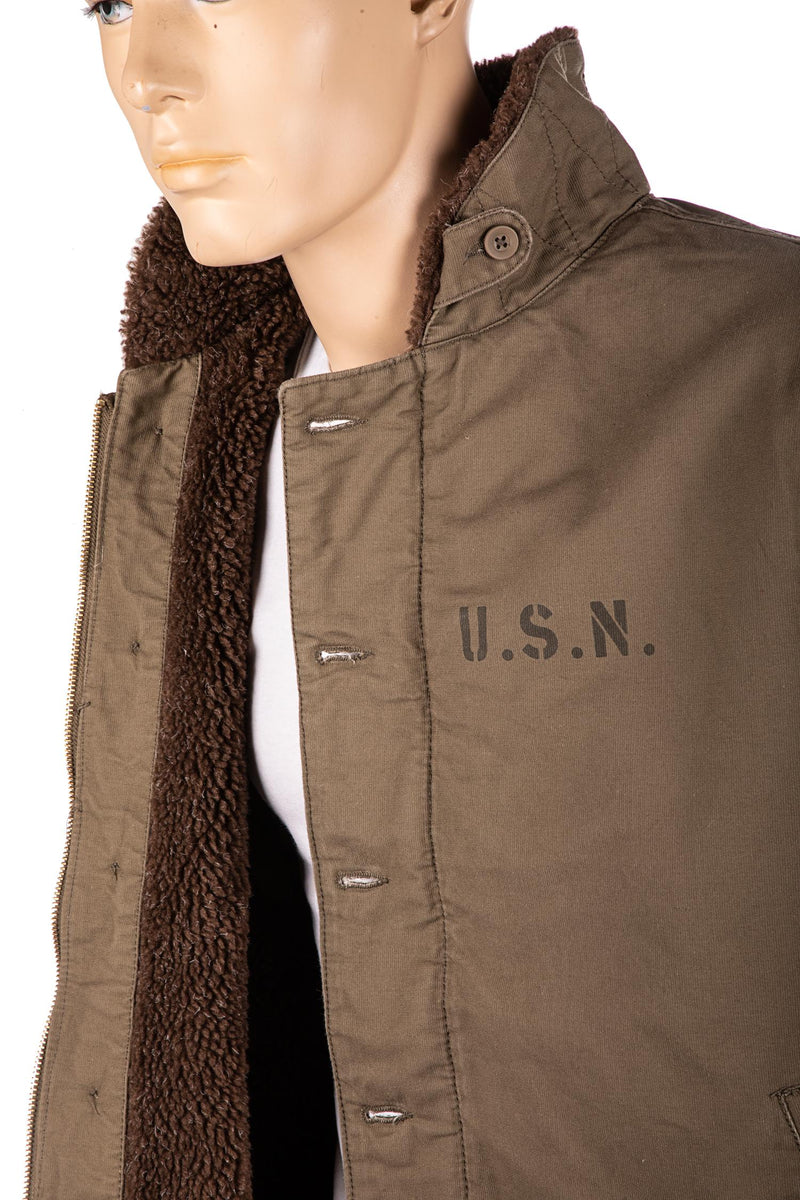 Carica immagine in Galleria Viewer, us navy deck jacket n-1 verde oliva 
