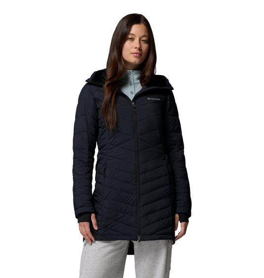 Giacca imbottita di media lunghezza con cappuccio Joy Peak™ II da donna Nero 