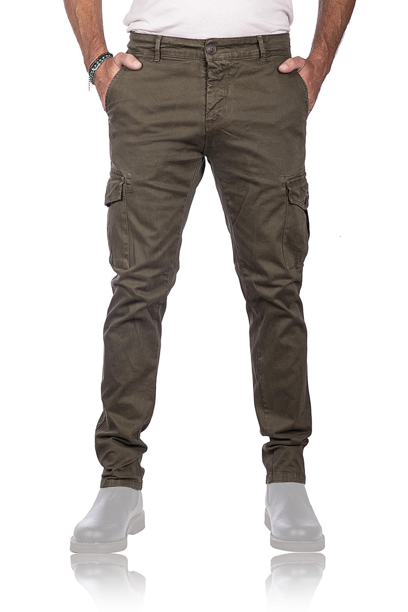 Carica immagine in Galleria Viewer, Smithy's pantaloni cargo uomo colore Verde Militare<BR/> 
