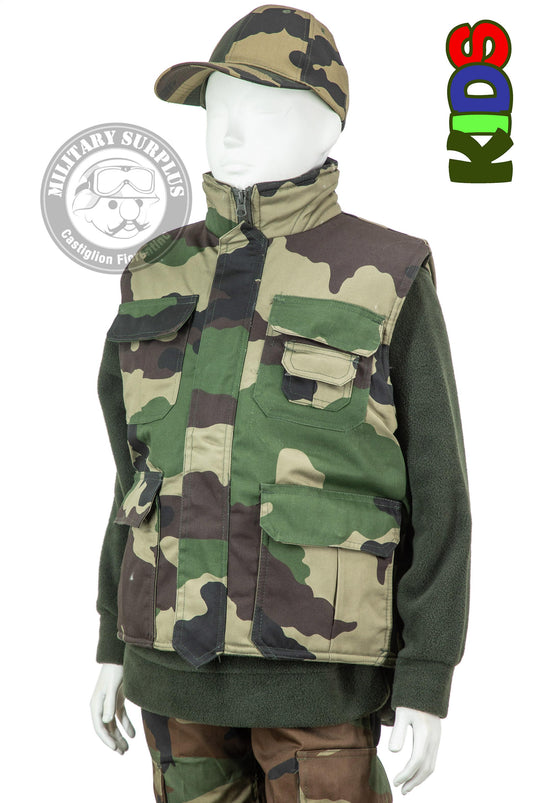 Gilet bambino imbottito RANGER  camouflage WOODLAND 
