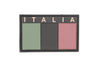 LOW VISIBILITY Rubberised Italian Flag Patch, rectangular with Velcro, black base SPECIAL FORCES