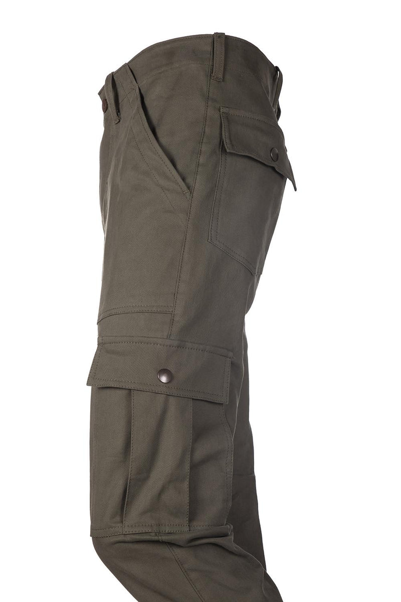 Load image into Gallery viewer, PantalonI cargo stretch VESTIBILITA' SLIM FIT VERDE MILITARE 
