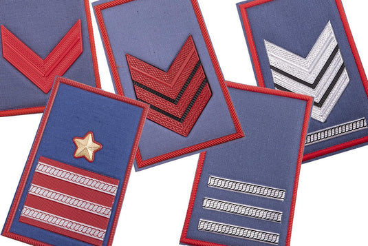 Gradi tubolari azzurri per camicia estiva CARABINIERI (coppia) 