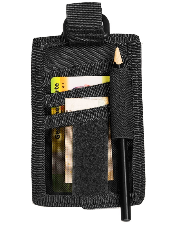 Load image into Gallery viewer, identity case  nero portabadge in cordura da collo 
