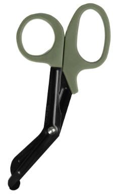 Carica immagine in Galleria Viewer, forbici tattiche bottonute per bendaggi manico verde 18,5cm 
