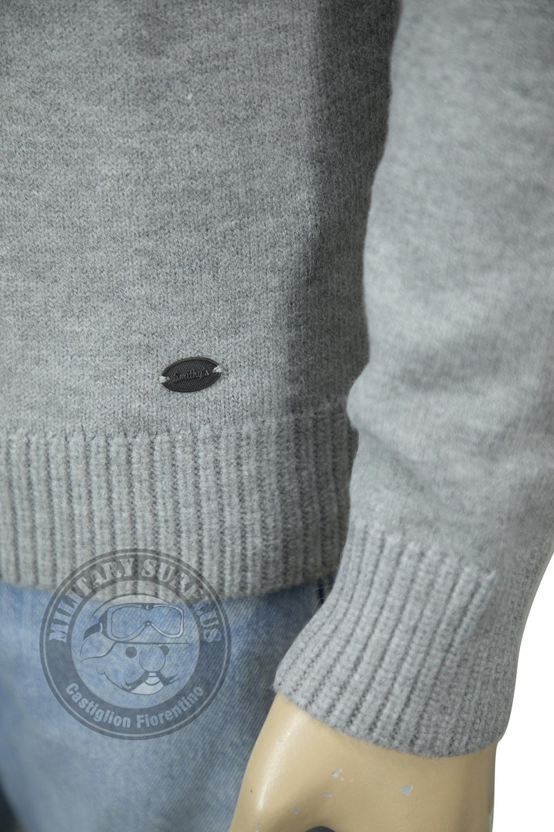 Carica immagine in Galleria Viewer, Smithy's maglioncino girocollo  uomo grigio melange chiaro 
