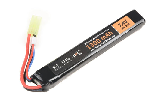 li-po 1300mah 7.4v 25c battery - stick 