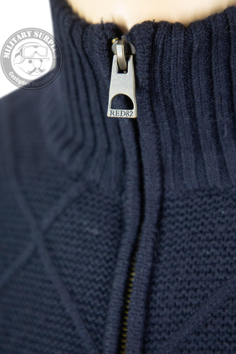 Carica immagine in Galleria Viewer, Smithy's maglioncino mezza zip uomo Blu navy 
