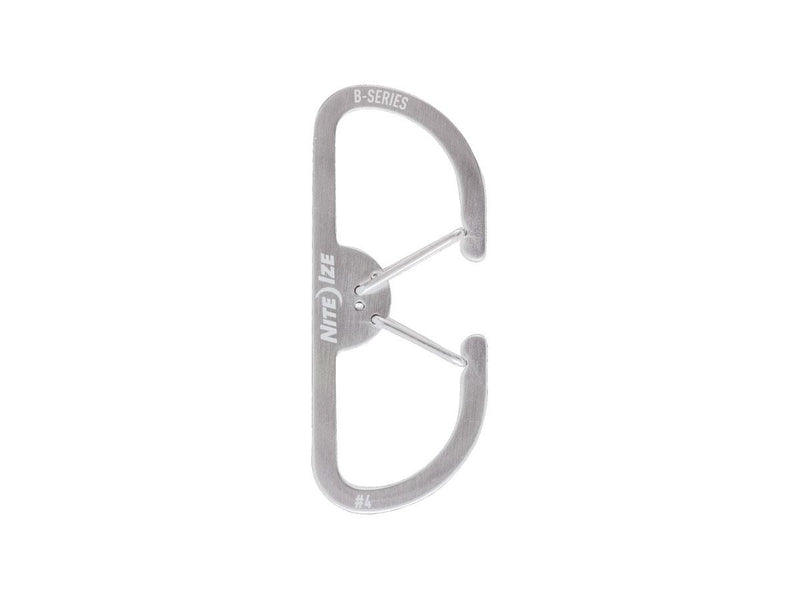 Carica immagine in Galleria Viewer, Niteize B-SERIES DUAL CARABINER #4 SS Stainless BS4-11-R3 

