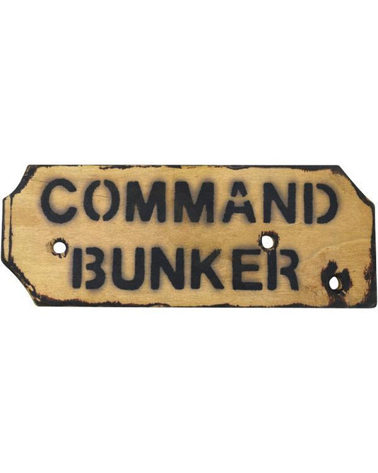 insegna in legno kommand bunker 