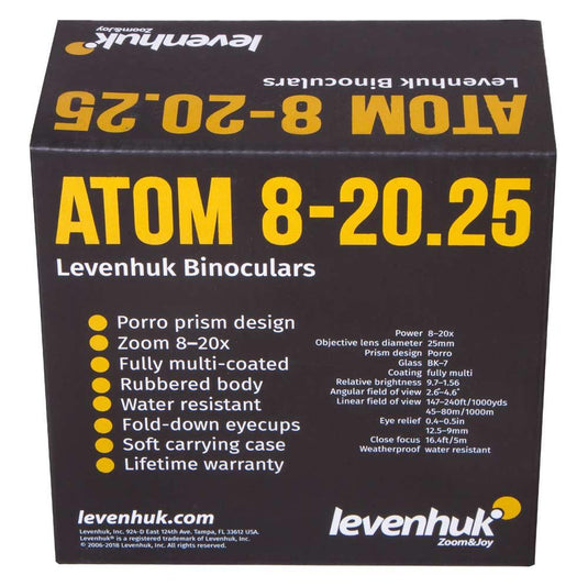 atom 8-20x25 binocolo 