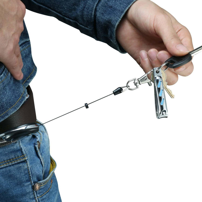 Carica immagine in Galleria Viewer, portachiavi key back con cavetto cm 70 attacco con clip 
