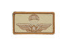 RANK Military paratrooper patent embroidery with star 8.5x4.5 cm desert