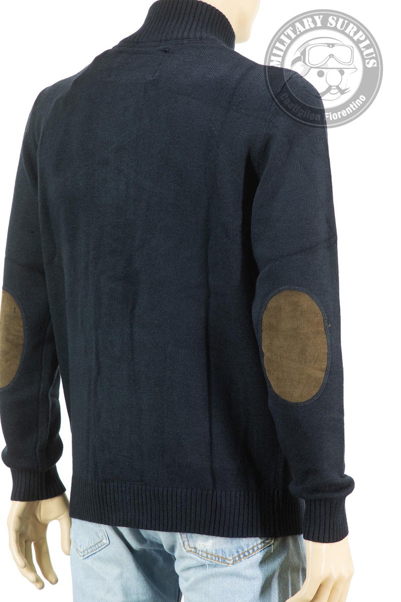Load image into Gallery viewer, Smithy's maglia cardigan uomo con bottoni e zip Blu Navy 
