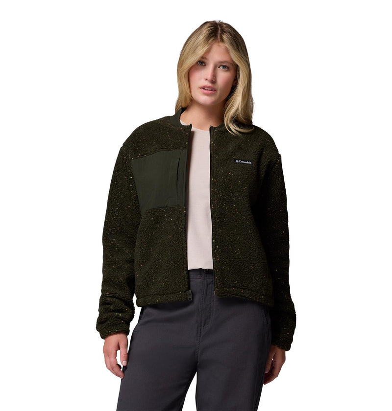 Carica immagine in Galleria Viewer, Bomber in pile Stellar Path™ da donna verde melange 
