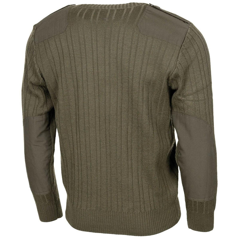 Carica immagine in Galleria Viewer, maglione in lana scollo v originale esercito nuovo verde oliva 
