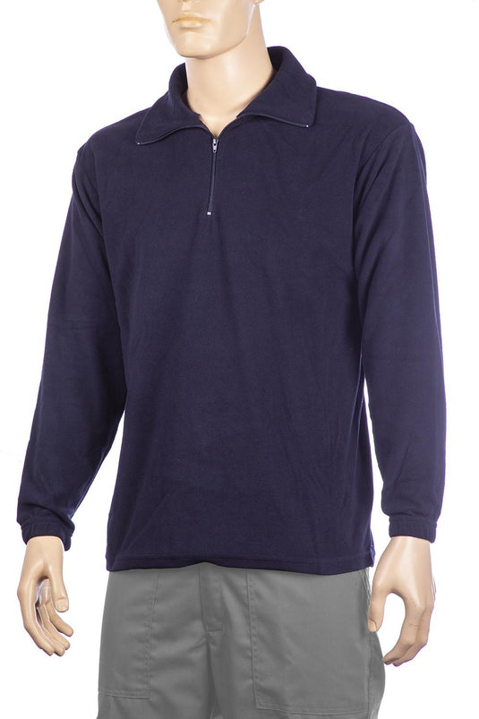 Maglia in micropile antipilling mezza zip 100gr BLU 