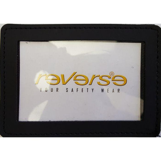 reverse portatessera/portabadge  nero con velcro 