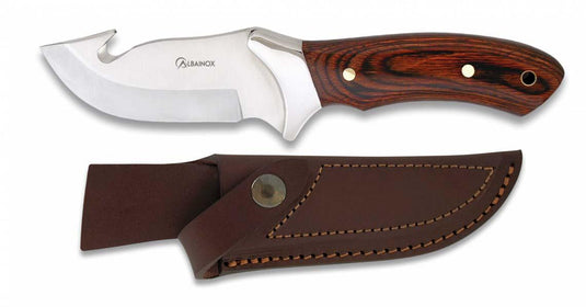 coltello manico fisso con skinner lama cm 10 + fodero 