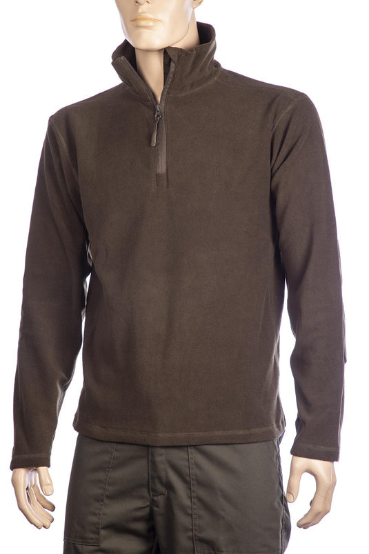 Maglia in pile polare 230gr\mq anti-pilling ,collo alto verde militare 