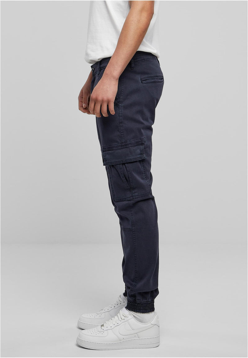 Carica immagine in Galleria Viewer, Cargo washed jogging twill pants Midnight Blue 
