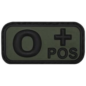patch gommato rettangolare gruppo sanguigno verde bordo nero 3d 