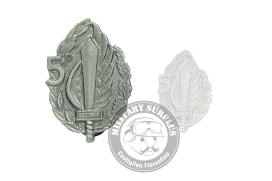 Distintivo BATTAGLIONE paracadutisti Folgore 5° EL ALAMEIN  spilla  BRUNITA 