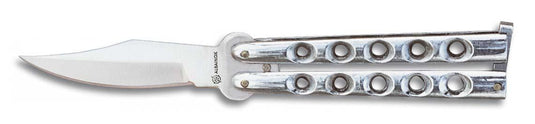 Coltello buterfly Albainox cromato lama 8 cm 