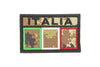 GRADES Rectangular Italian flag patch with vegetated velcro base