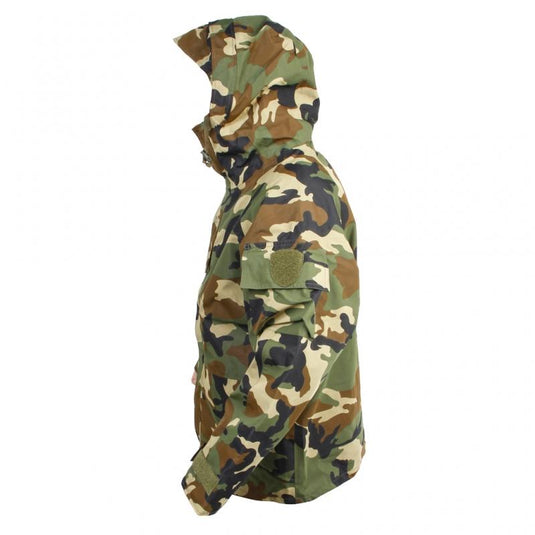 ECWCS PARKA IMPERMEABILE E TRASPIRANTE CON IMBOTTITURA INTERNA IN PILE STACCABILE COLORAZIONE WOODLAND AMERICANO 