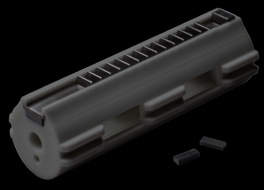 pistone zero-shock alleggerito in tecnopolimero caricato fibra di carbonio full metal rack 14 denti fps 