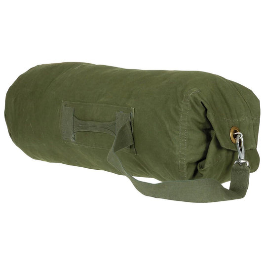Borsone da trasporto usato militare inglese con tracolla verde oliva 