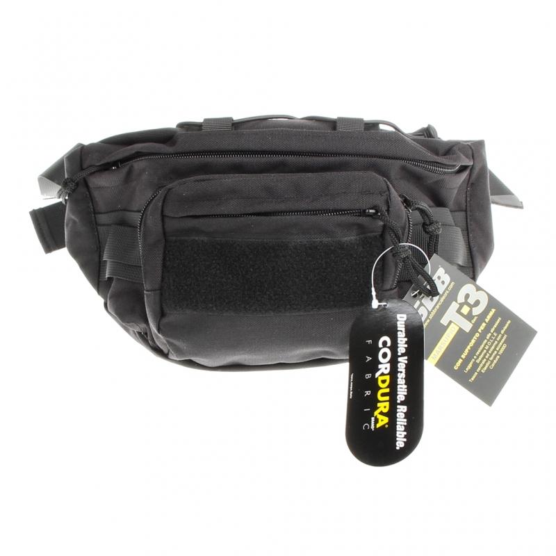 Load image into Gallery viewer, MARSUPIO T3 IN CORDURA CON SUPPORTO PER ARMA NERO 
