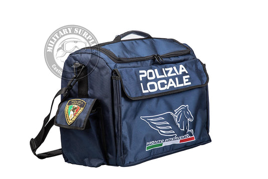 Borsa ricamata grande POLIZIA LOCALE con pegaso PRONTO INTERVENTO 