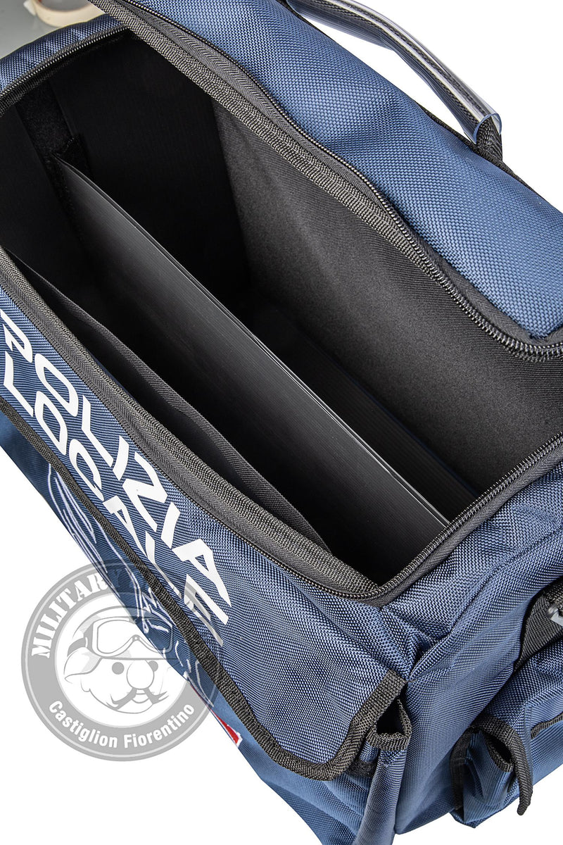 Load image into Gallery viewer, Borsa ricamata grande POLIZIA LOCALE con pegaso PRONTO INTERVENTO 
