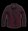 VINTAGE INDUSTRIES Men's Heavyweight Flannel Checkered Shirt burgundy/black