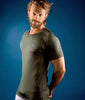 KONUS ROUND NECK SHORT SLEEVE THERMAL SHIRT FOR MEN MILITARY GREEN