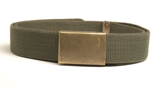 Cintura militare originale in tessuto usata esercito tedesco verde oliva 