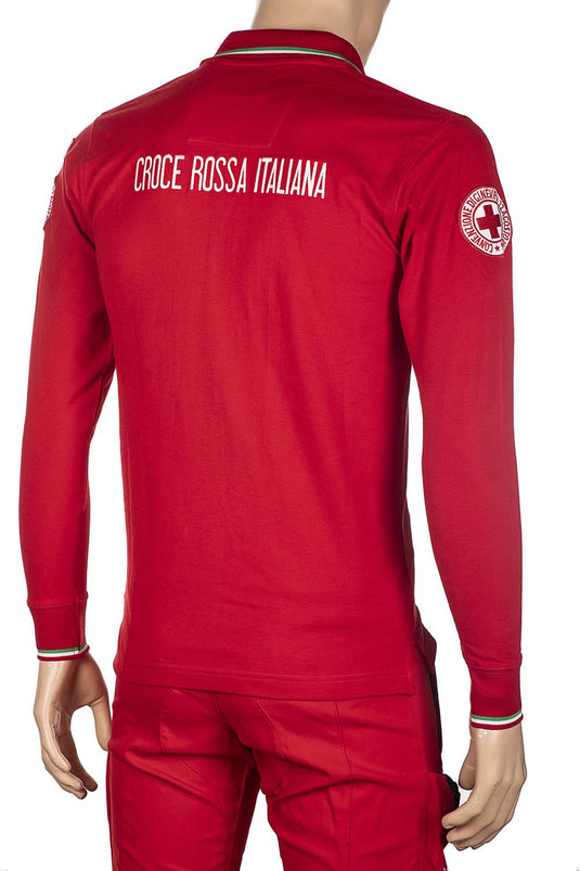 POLO MANICA LUNGA CROCE ROSSA ITALIANA.<BR/><BR/> 