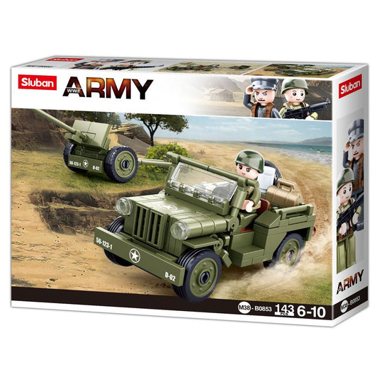 jeep alleata + cannone antiaereo m38-b0853 