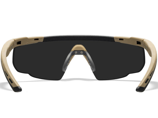 Saber Advanced occhiali tattici a protezione balistica set 3 lenti trasparente + grey + light rust montatura COYOTE TAN 