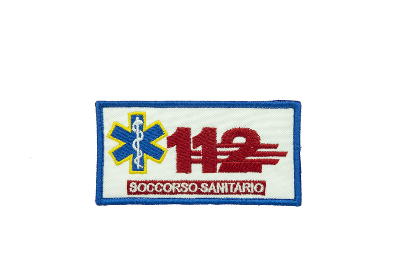 Carica immagine in Galleria Viewer, patch ricamata rettangolare 112 soccorso sanitario 

