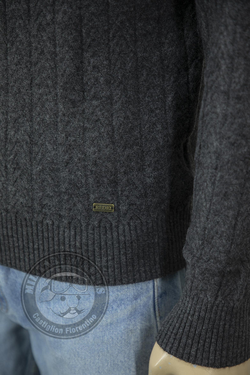 Carica immagine in Galleria Viewer, Smithy's maglioncino girocollo uomo Grigio scuro Melange 
