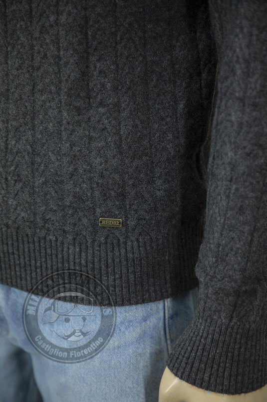 Smithy's maglioncino girocollo uomo Grigio scuro Melange 