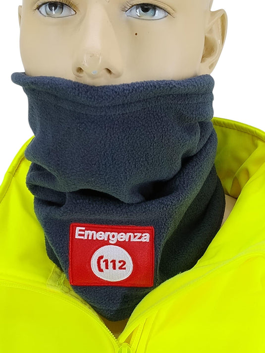 scaldacollo in pile ricamato 112 Emergenza 