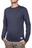 SMITHY'S Smithy's men's 100% cotton long-sleeved t-shirt Navy blue