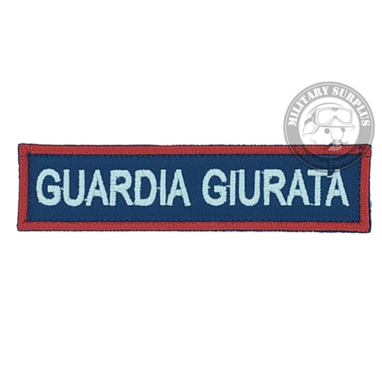 Ricamo scritta GUARDIA GIURATA  rettangolare 