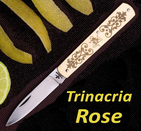 Coltello Sfilato ottone Trinacria Rose 17cm 