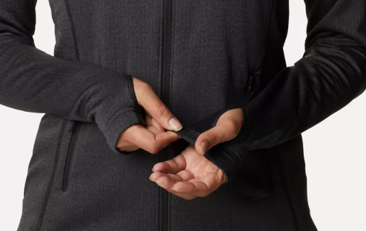 park view™ grid fleece full zip donna columbia NERO 
